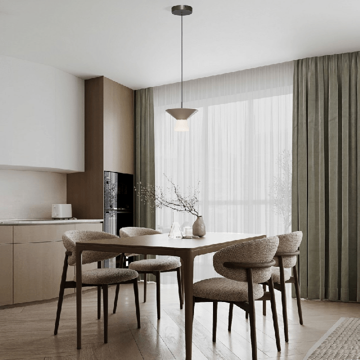 LUCES BARIS glass and metal pendant lamp, trendy colors and 2 sizes