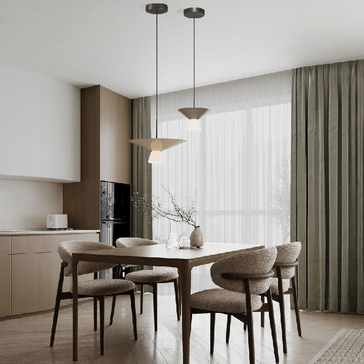 LUCES BARIS glass and metal pendant lamp, trendy colors and 2 sizes