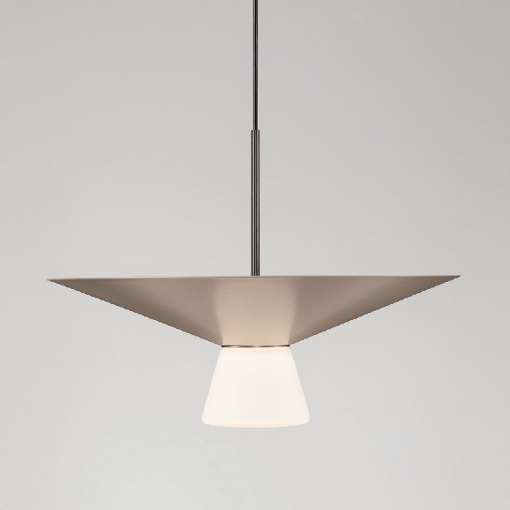 LUCES BARIS glass and metal pendant lamp, trendy colors and 2 sizes