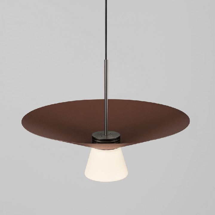 LUCES BARIS glass and metal pendant lamp, trendy colors and 2 sizes