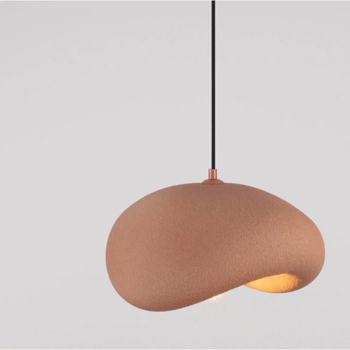 LUCES BAMBEL modna lampa wisząca 1xE27 biały, szary, teraktota