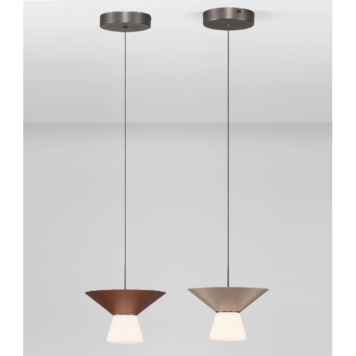 LUCES BARIS glass and metal pendant lamp, trendy colors and 2 sizes