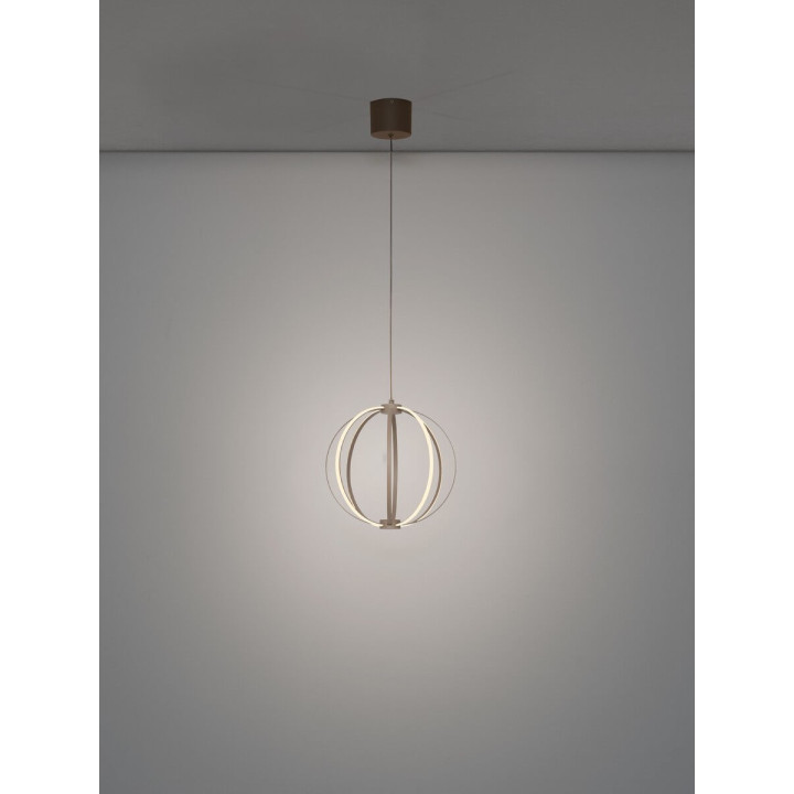 LUCES BREA lampa wisząca LED regulacja barwy światła, beżowa kula