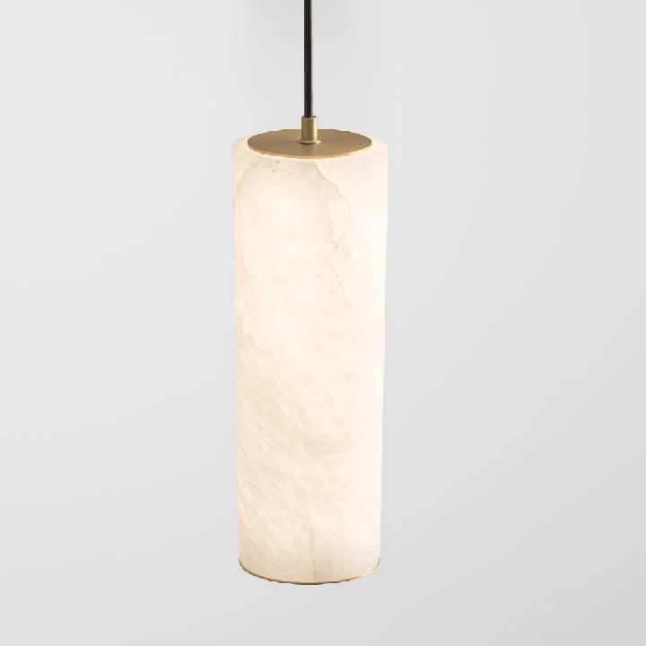 LUCES DILETTO lampa wisząca LED 7W alabaster i aluminium złoto-białym