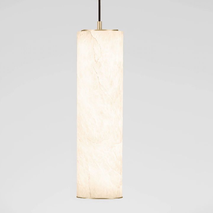 LUCES DILETTO lampa wisząca LED 7W alabaster i aluminium złoto-białym