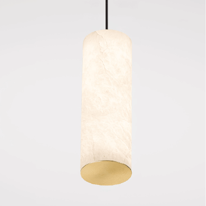 LUCES DILETTO 7W LED pendant lamp, alabaster, gold and white finish