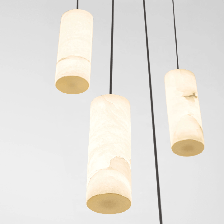 LUCES DILETTO lampa wisząca LED 37W ze złota i alabastru