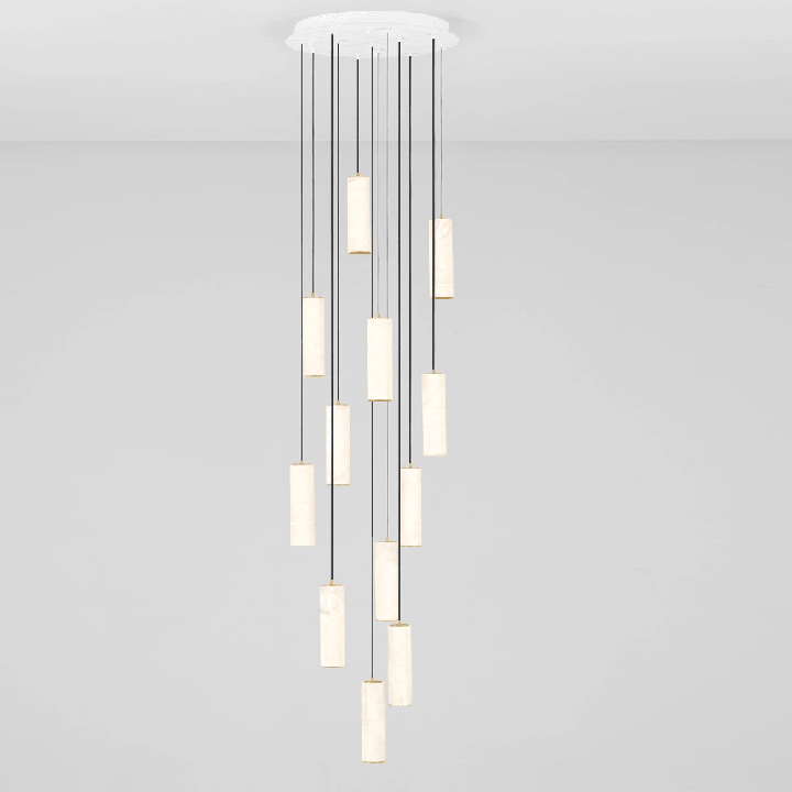 LUCES DILETTO luksusowa, duża lampa wisząca z alabastru LED 2100lm