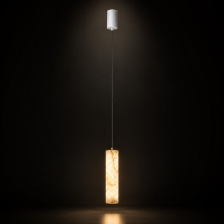 LUCES DILETTO 7W LED pendant lamp, alabaster, gold and white finish