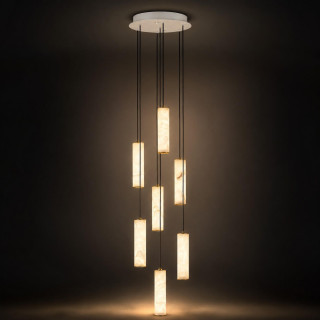 LUCES DILETTO lampa wisząca LED 37W ze złota i alabastru