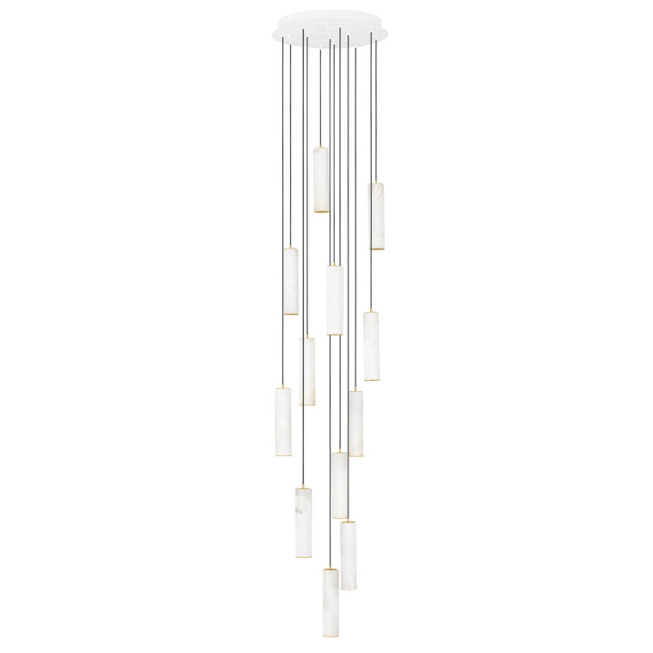LUCES DILETTO luxury alabaster and gold LED pendant lamp 2100lm