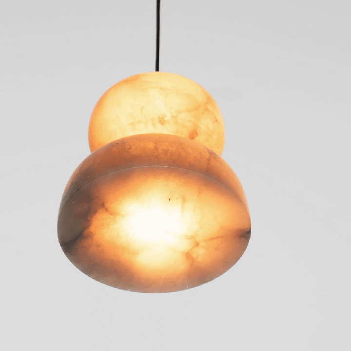 LUCES PIERO decorative 9W LED pendant lamp made of alabaster