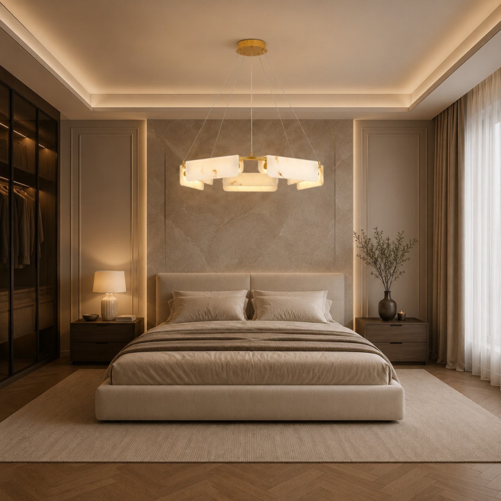 LUCES MAIRANA LE44616/7 lampa wisząca LED 3000K złota 2 rozmiary