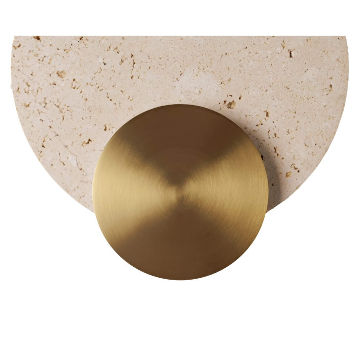 Maxlight Travertino W0480/79 Round LED Wall Light &Oslash;18/25cm Travertine
