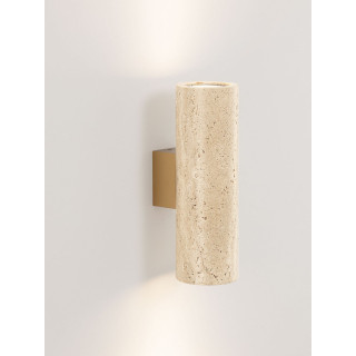 LUCES OLVIO kinkiet tuba 25cm 2xGU10 beżowy naturalny trawertyn 230V