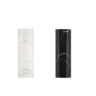 LUCES OLVIO 25cm tubular wall light 230V, white or black marble effect
