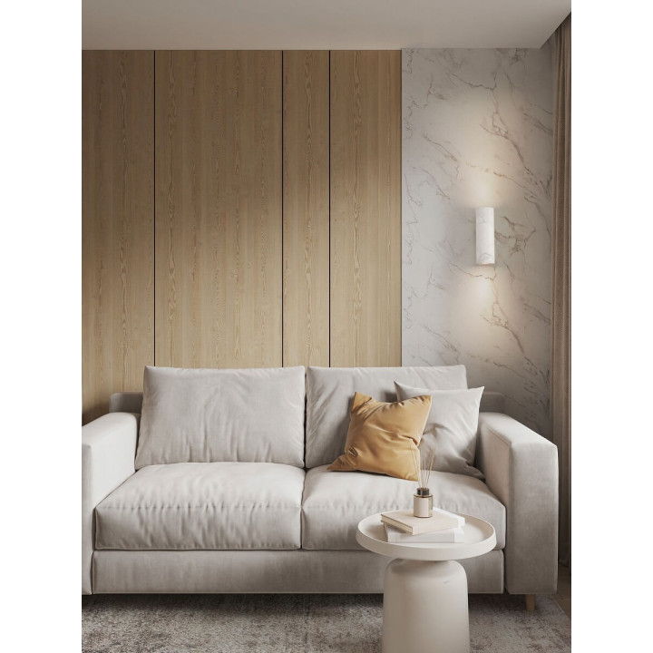 LUCES OLVIO 25cm tubular wall light 230V, white or black marble effect
