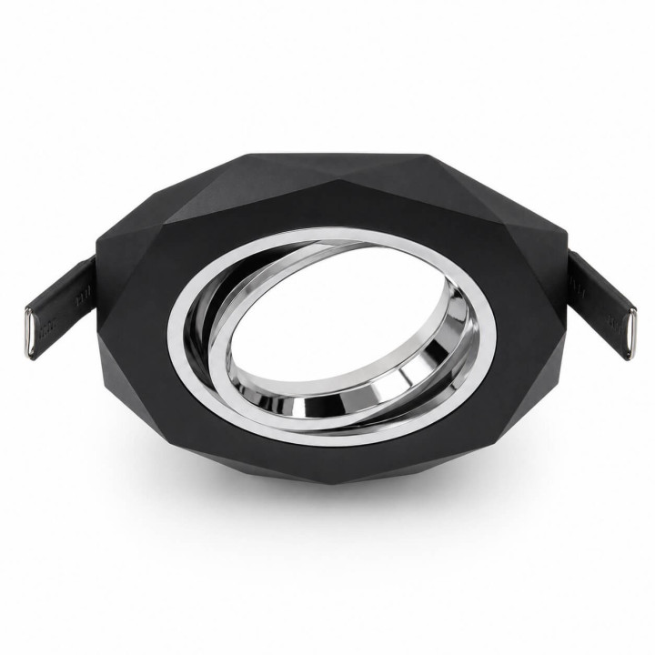 BPM Crystal 3095 black glass recessed ceiling light