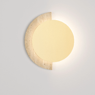 LUCES MOLLI designer LED wall lamp, 3000K, beige travertine