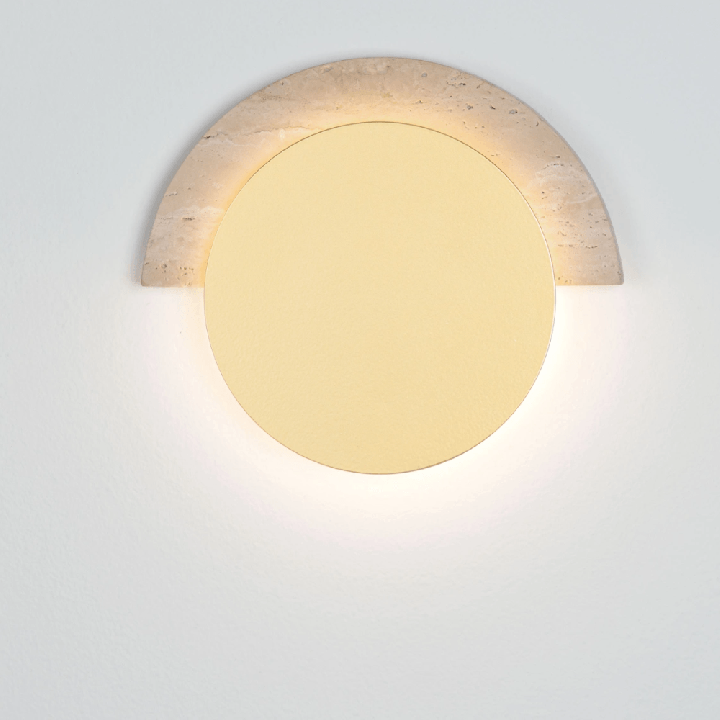 LUCES MOLLI designer LED wall lamp, 3000K, beige travertine