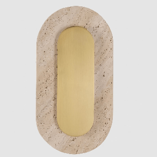 Maxlight Travertino Oval W0478 podłużny kinkiet LED 10W trawertyn