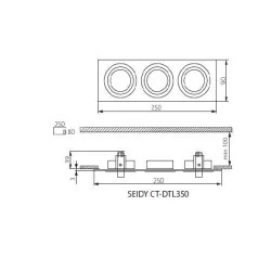 Kanlux SEIDY CT-DTL350-AL CEILING LIGHT