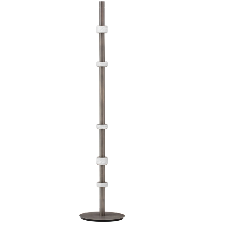 LUCES MARLOW 18W LED floor lamp, alabaster finish and dimming function