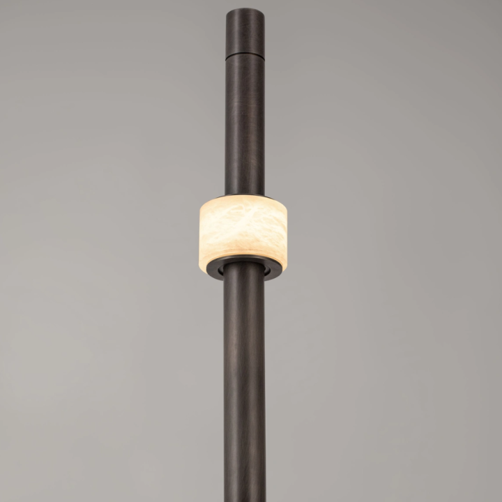 LUCES MARLOW 18W LED floor lamp, alabaster finish and dimming function