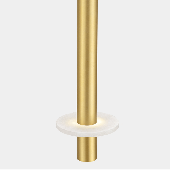 LUCES NOEMI lampa wisząca tuba LED 6W 3000K czarna, złota i alabaster