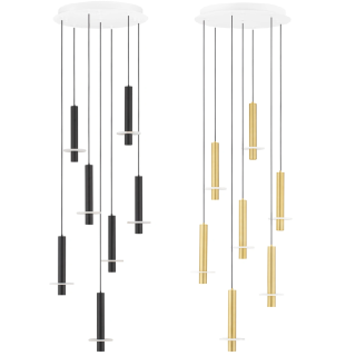 LUCES NOEMI lampa wisząca tubki LED idealna do salonu