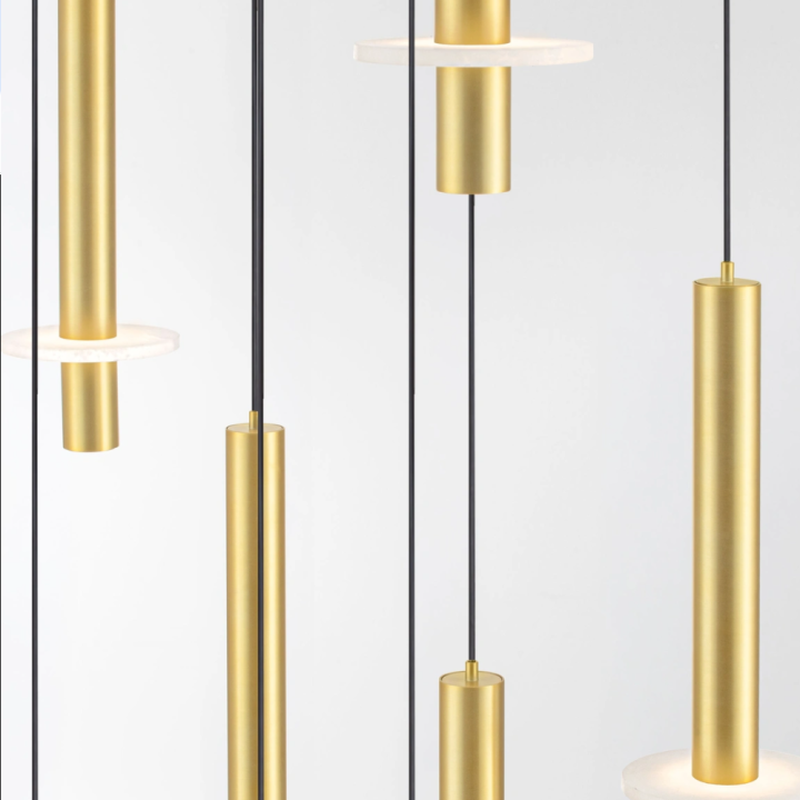 LUCES NOEMI 65W LED pendant lamp made of alabaster and metal