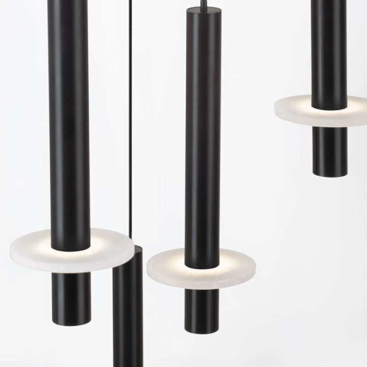 LUCES NOEMI 65W LED pendant lamp made of alabaster and metal