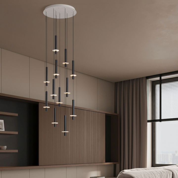 LUCES NOEMI 65W LED pendant lamp made of alabaster and metal