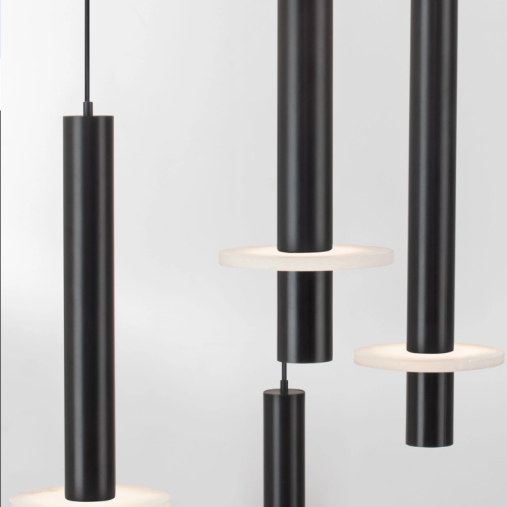 LUCES NOEMI 65W LED pendant lamp made of alabaster and metal