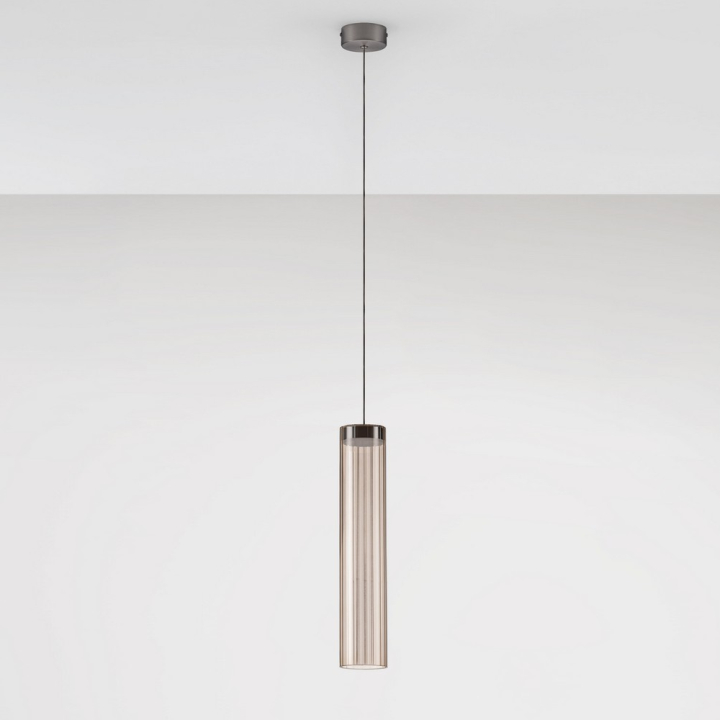 LUCES BRIELLE 6W LED pendant lamp &ndash; elegant, fluted shade