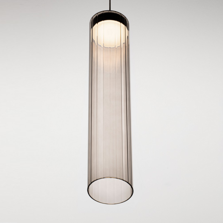 LUCES BRIELLE 6W LED pendant lamp &ndash; elegant, fluted shade