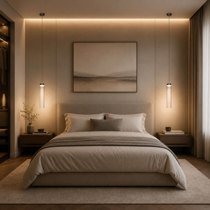 LUCES BRIELLE lampa wisząca LED 6W elegancki, ryflowany klosz