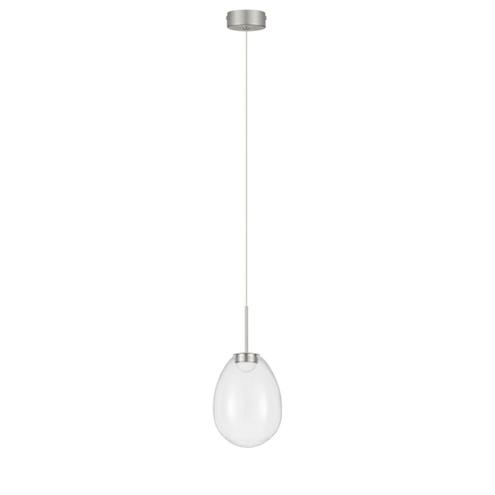 LUCES BRITA pojedyncza lampa wisząca LED 4W szkło i nikiel