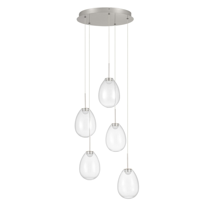 BRITA 20W LED Lights &ndash; 5 teardrop-shaped glass shades