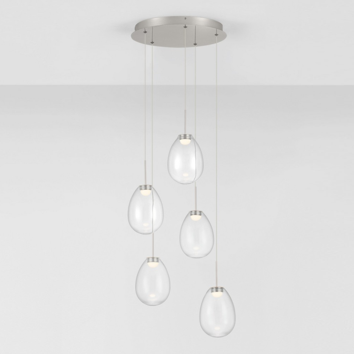 BRITA 20W LED Lights &ndash; 5 teardrop-shaped glass shades