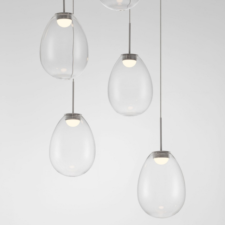 LUCES BRITA LED 20W 5 szklanych kloszy LED 4W w kształcie łzy