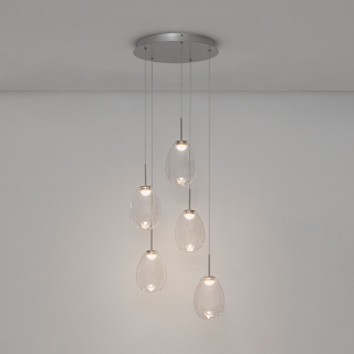 BRITA 20W LED Lights &ndash; 5 teardrop-shaped glass shades