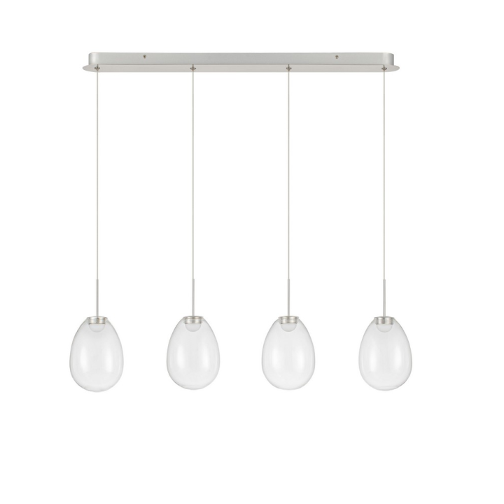 LUCES BRITA 16W 3000K LED pendant lamp with glass drop-shaped shades