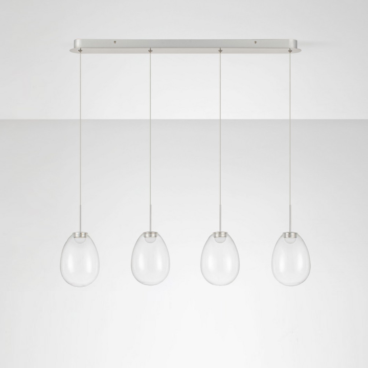 LUCES BRITA 16W 3000K LED pendant lamp with glass drop-shaped shades