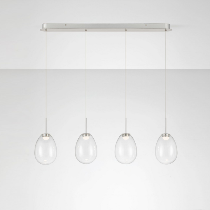 LUCES BRITA lampa wisząca LED 16W 3000K ze szklanymi kloszami-kroplami