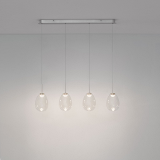 LUCES BRITA 16W 3000K LED pendant lamp with glass drop-shaped shades