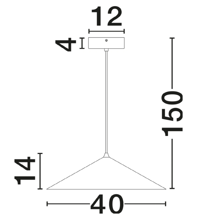 LUCES DARIO 21W 3000K LED pendant lamp, conical shade, 3 colors