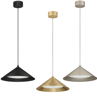 LUCES DARIO lampa wisząca LED 21W 3000K stożkowy klosz, 3 kolory
