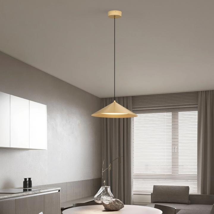 LUCES DARIO 21W 3000K LED pendant lamp, conical shade, 3 colors
