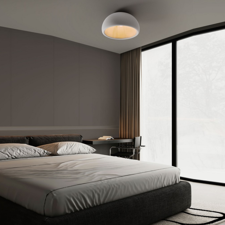 LUCES DAVO plafon sufitowy E27 12W 44/50cm biały, szary, terakota